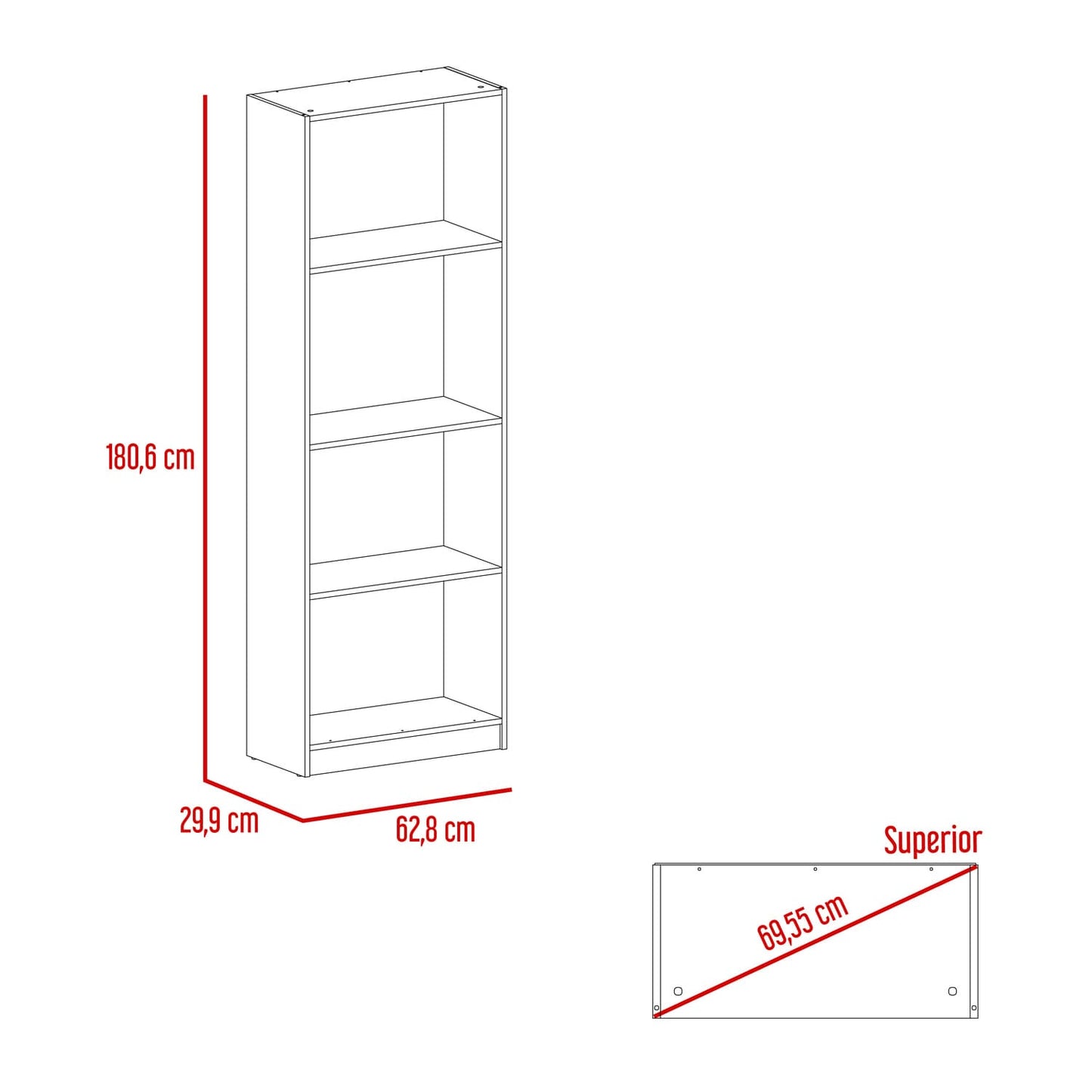Estante Shelf Prime Crema Tostada Blanco