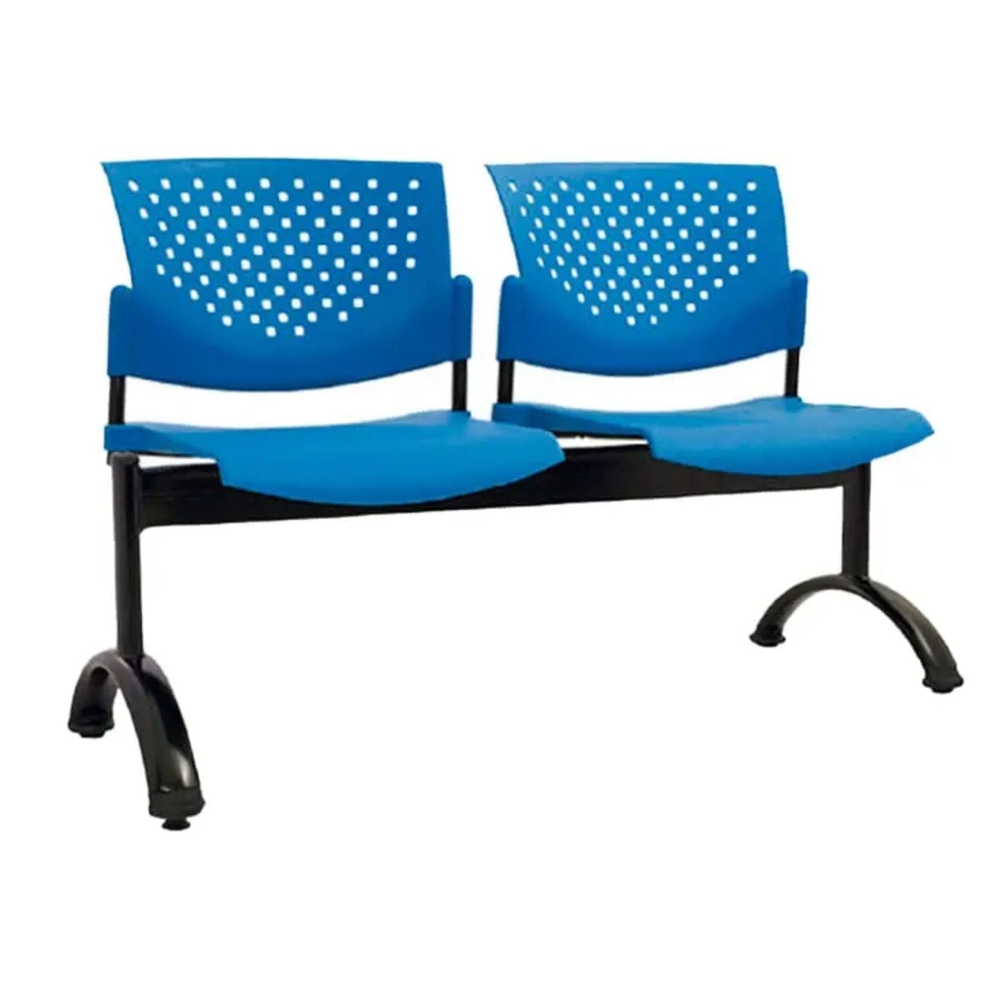 Silla Tandem 2 Puestos Base Negra Tobu