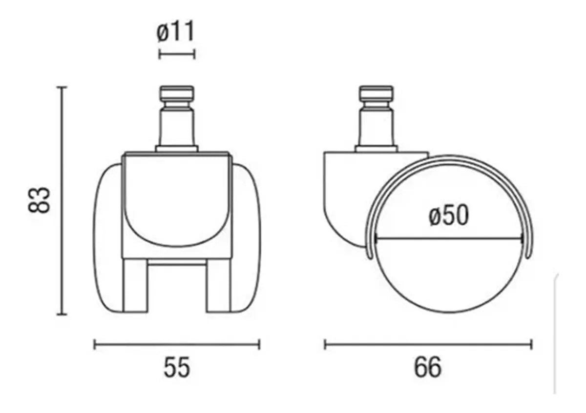 RUEDAS PARA SILLAS DESMOPAN 50MM