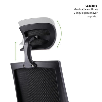 SILLA DE OFICINA AIRE BRAZO ABATIBLE PRESIDENTE