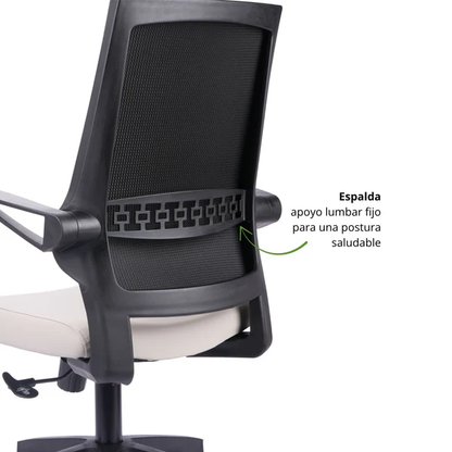 SILLA DE OFICINA AIRE BRAZO ABATIBLE GERENTE