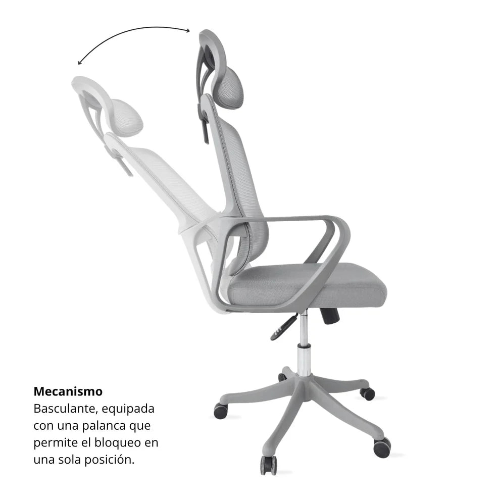 SILLA DE OFICINA AURA PRESIDENTE GRIS