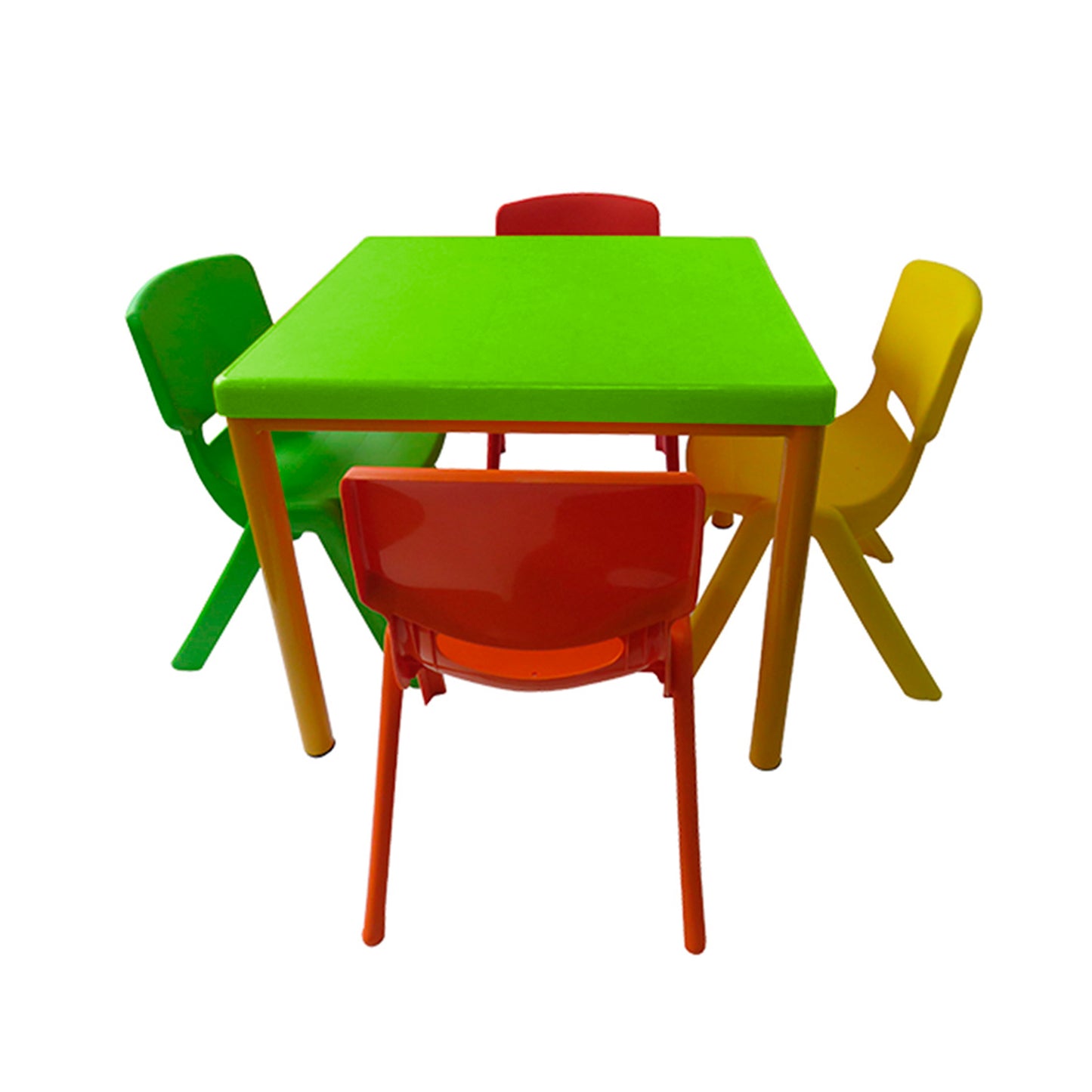 Mesa kids Magic Negra + 4 sillas magic multicolor