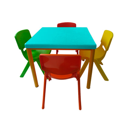 Mesa kids Magic Negra + 4 sillas magic multicolor
