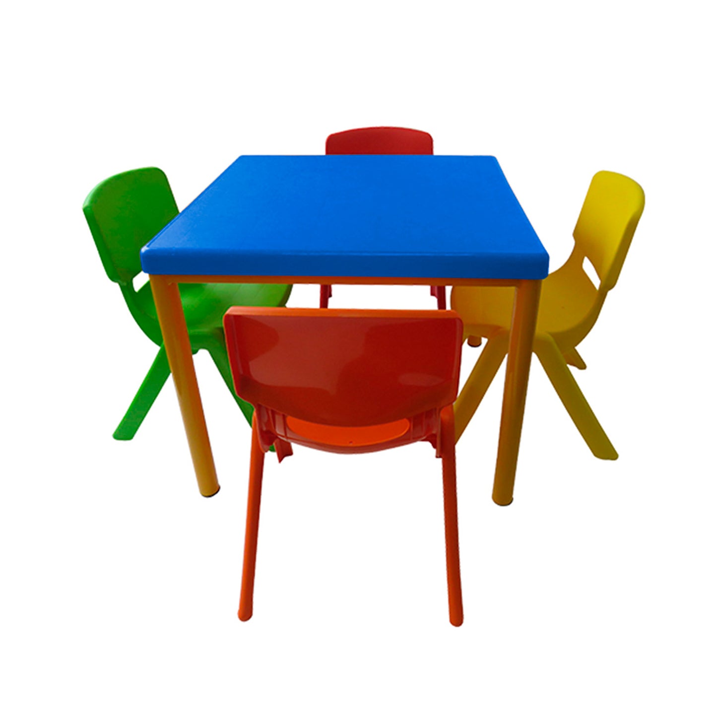 Mesa kids Magic Negra + 4 sillas magic multicolor