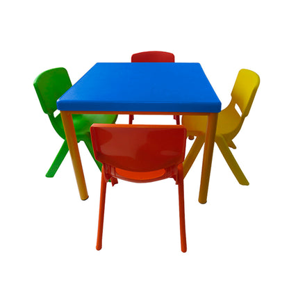 Mesa kids Magic Negra + 4 sillas magic multicolor