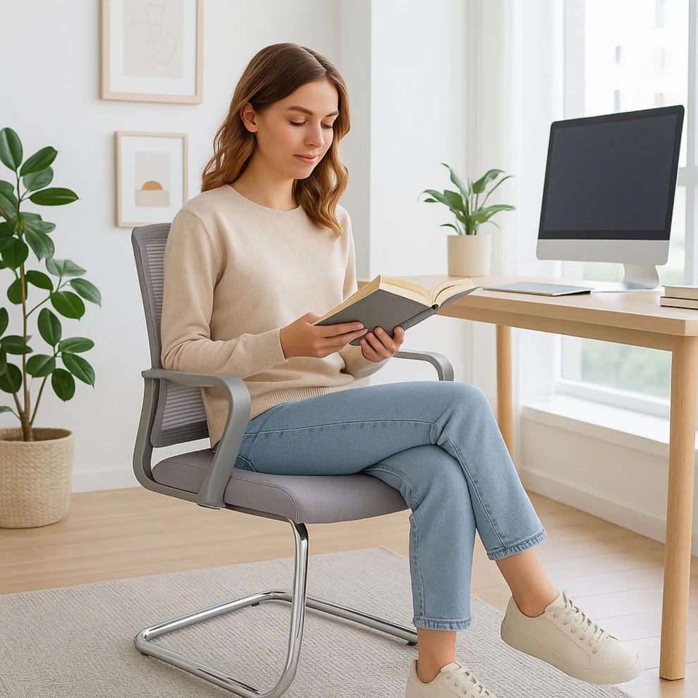 SILLA DE OFICINA AURA INTERLOCUTORA GRIS