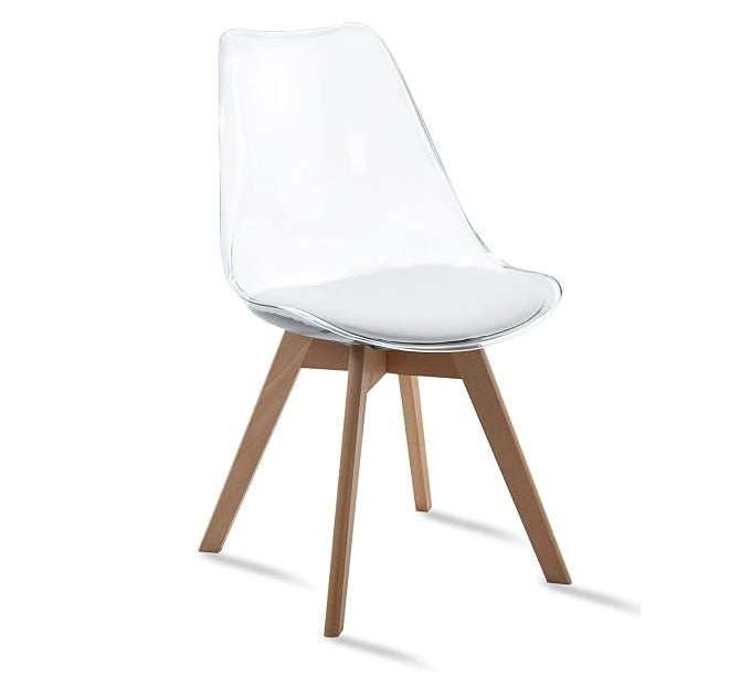 SILLA TORONTO TRANSPARENTE TAPIZADA
