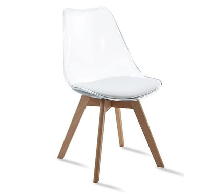 SILLA TORONTO TRANSPARENTE TAPIZADA