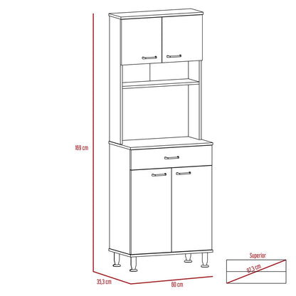 Alacena Cook Prestige Blanco - Roble Europeo