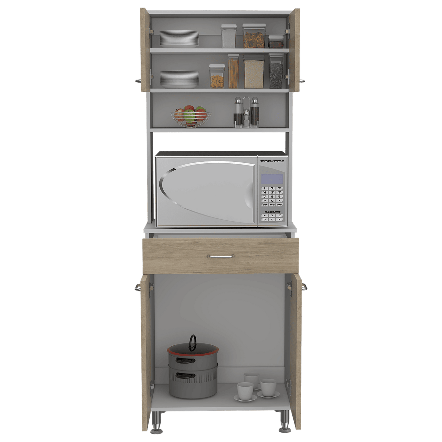 Alacena Cook Prestige Blanco - Roble Europeo