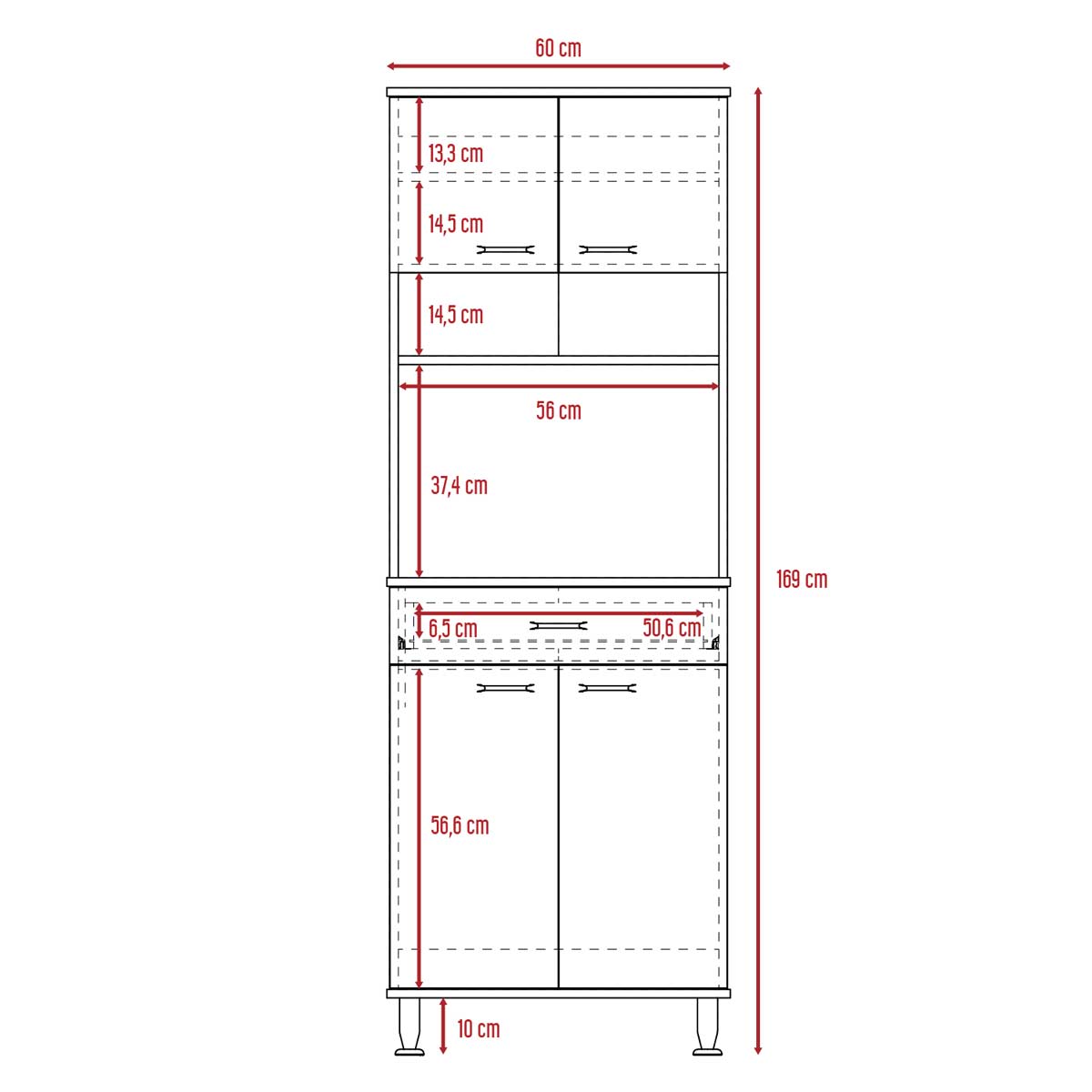 Alacena Cook Prestige Blanco - Roble Europeo