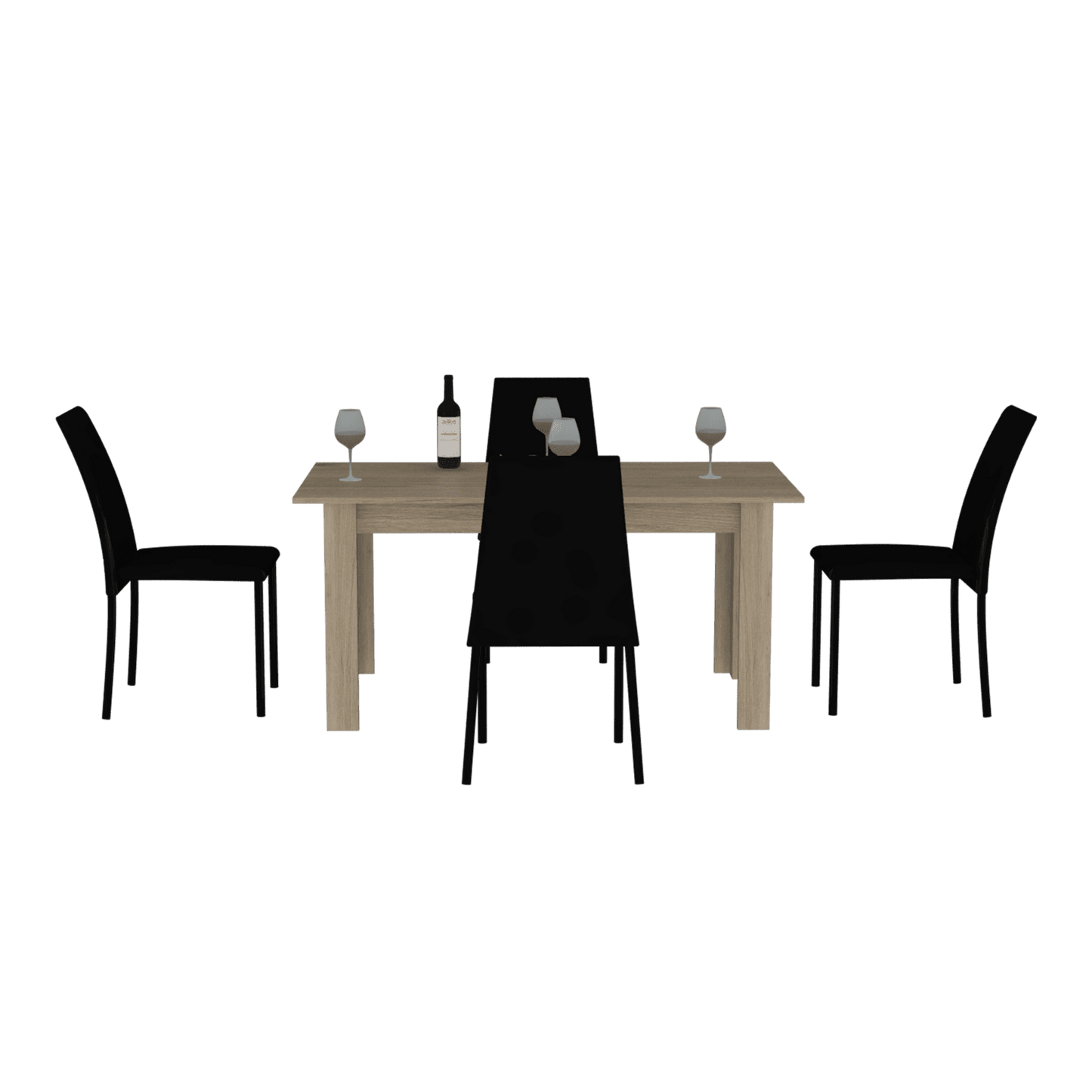 Comedor Amalfi Prestige 160 Roble Europeo + 4 sillas