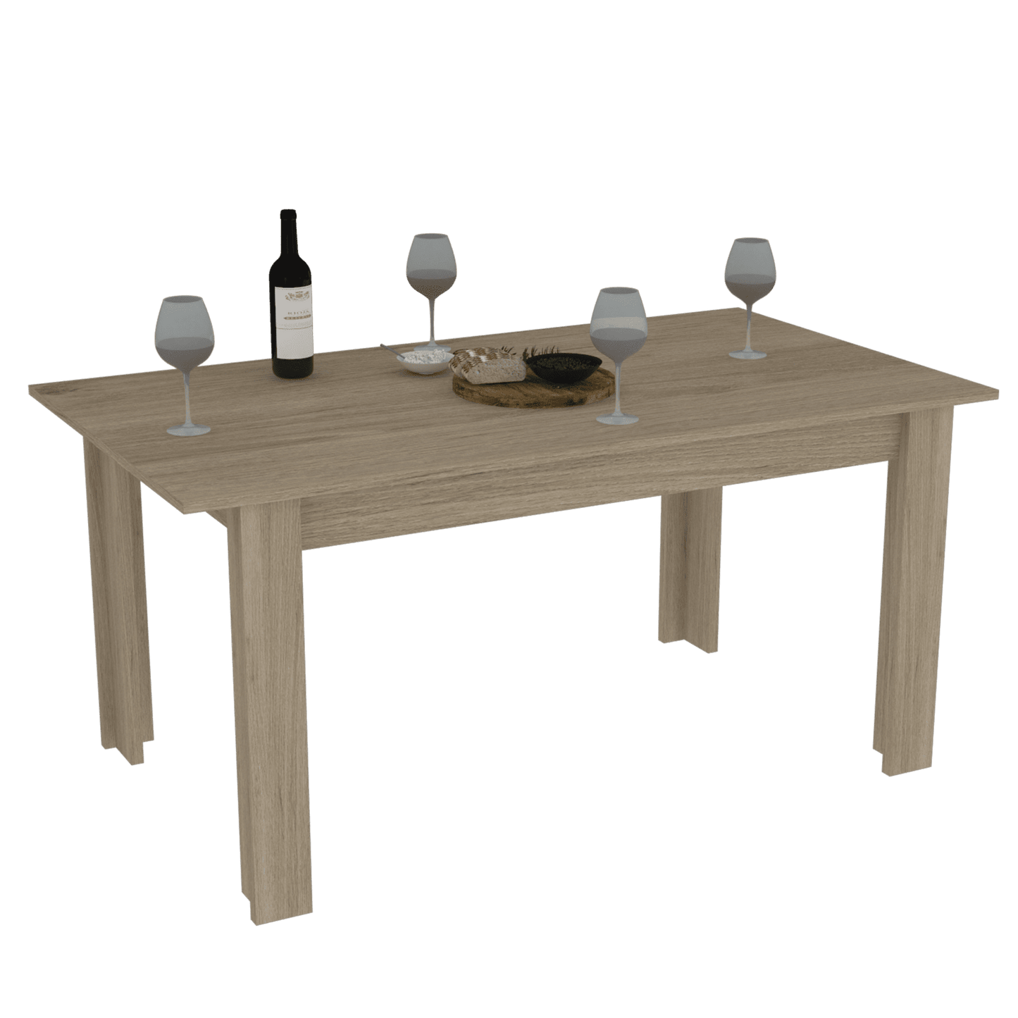 Comedor Amalfi Prestige 160 Roble Europeo + 4 sillas
