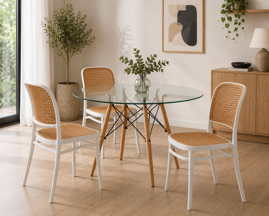 MESA EAMES CRISTAL REDONDA
