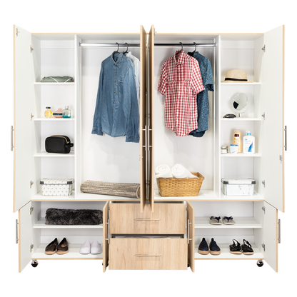 Closet Salermo Élite Roble Europeo - Blanco