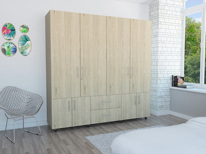 Closet Salermo Élite Roble Europeo - Blanco