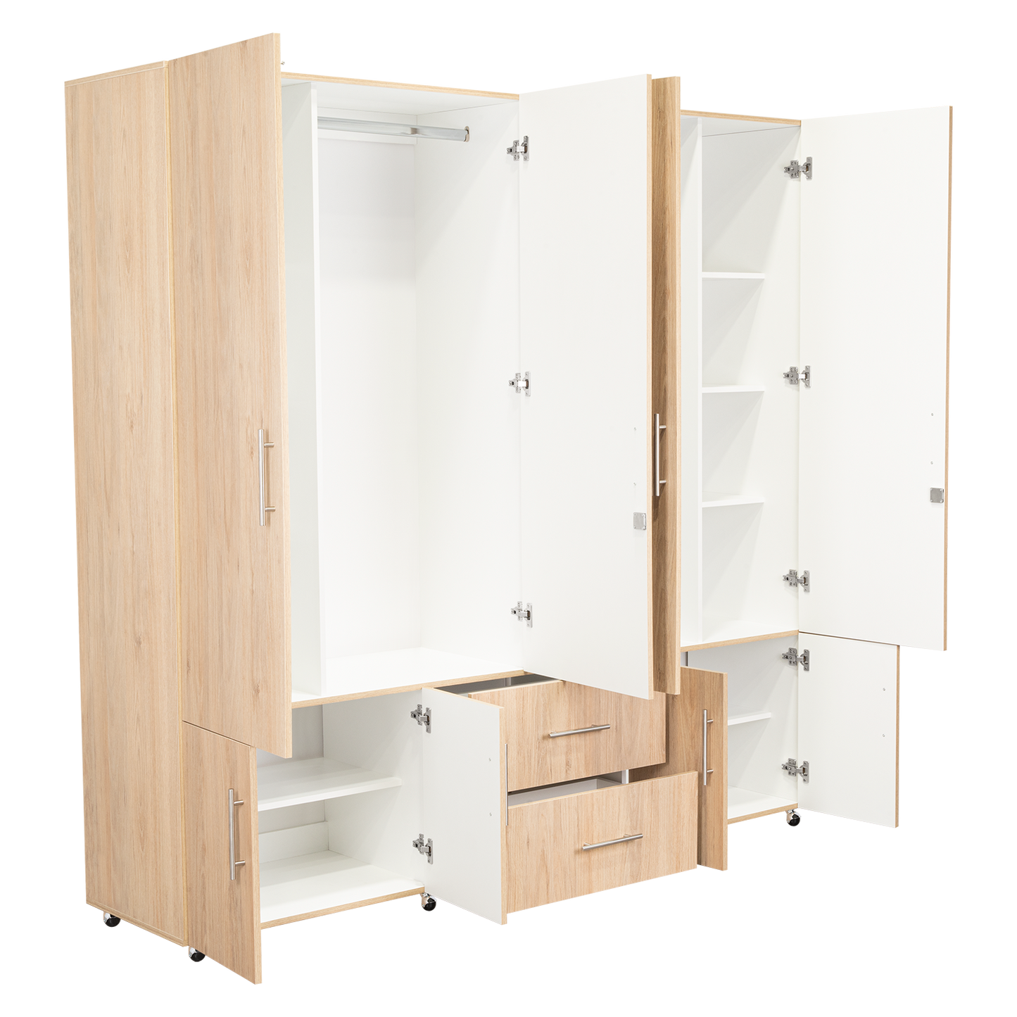 Closet Salermo Élite Roble Europeo - Blanco