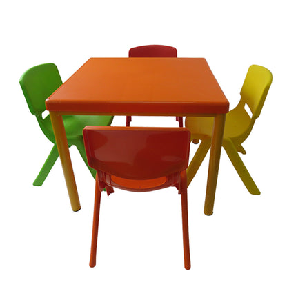 Mesa kids Magic Negra + 4 sillas magic multicolor