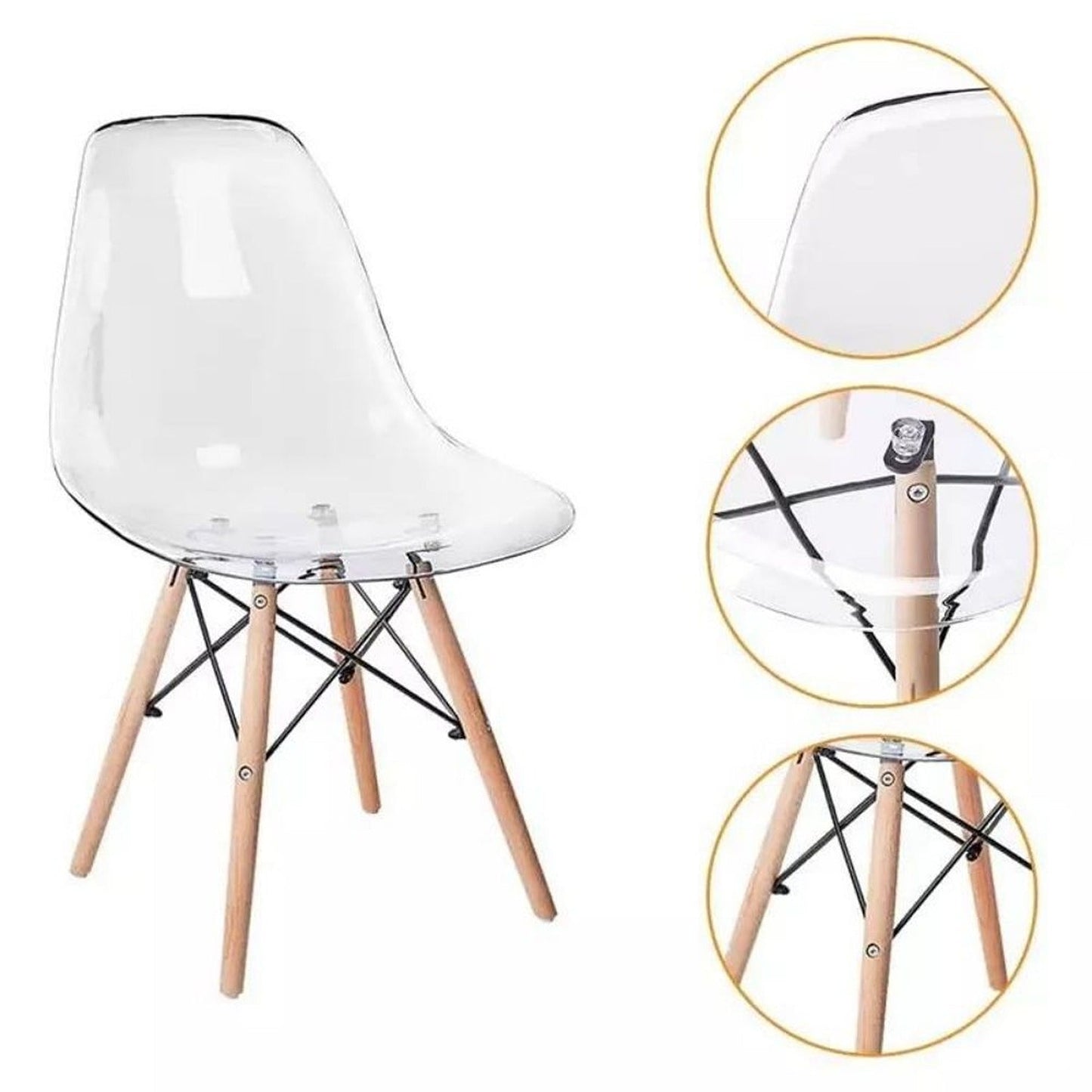 SILLA EAMES TRANSPARENTE