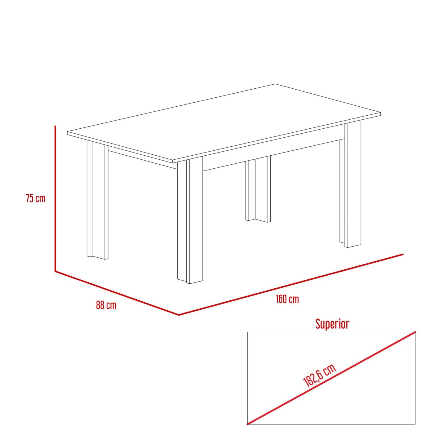 Comedor Amalfi Prestige 160 Roble Europeo