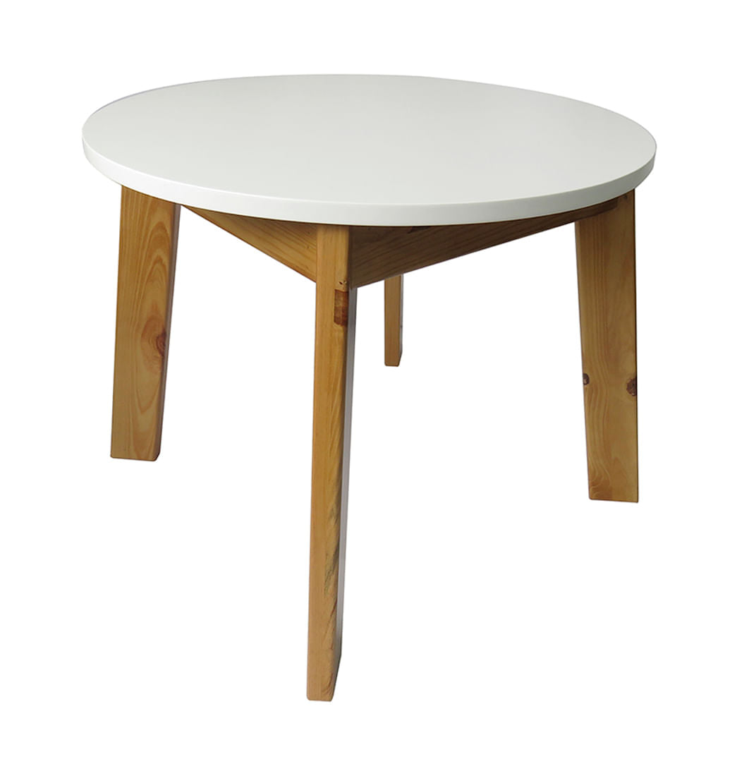 Mesa infantil nube Redonda blanca
