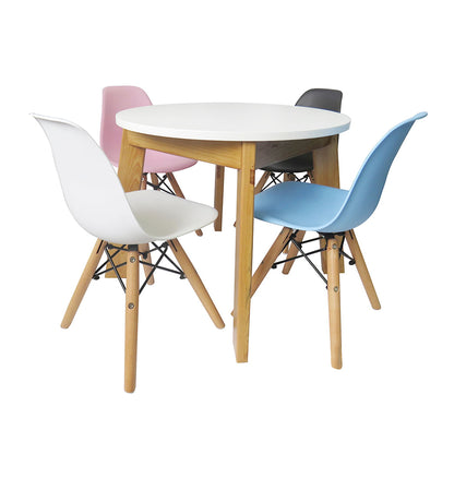Mesa infantil nube Redonda blanca