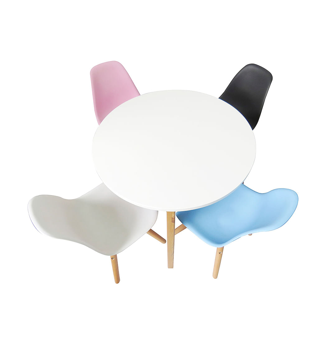 Mesa infantil nube Redonda blanca