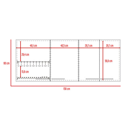 Mueble superior Avalon Élite Blanco - Wengue