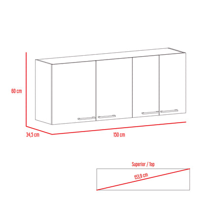 Mueble superior Avalon Élite Blanco - Wengue