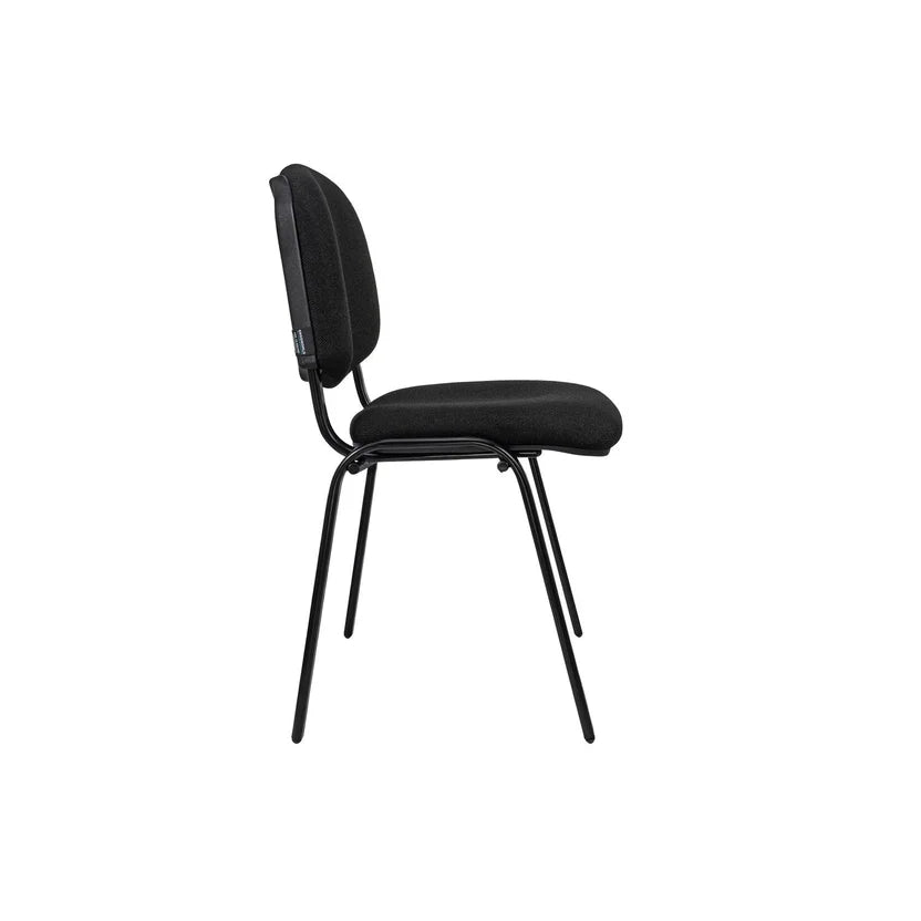 SILLA INTERLOCUTORA TAPIZADA NEGRA