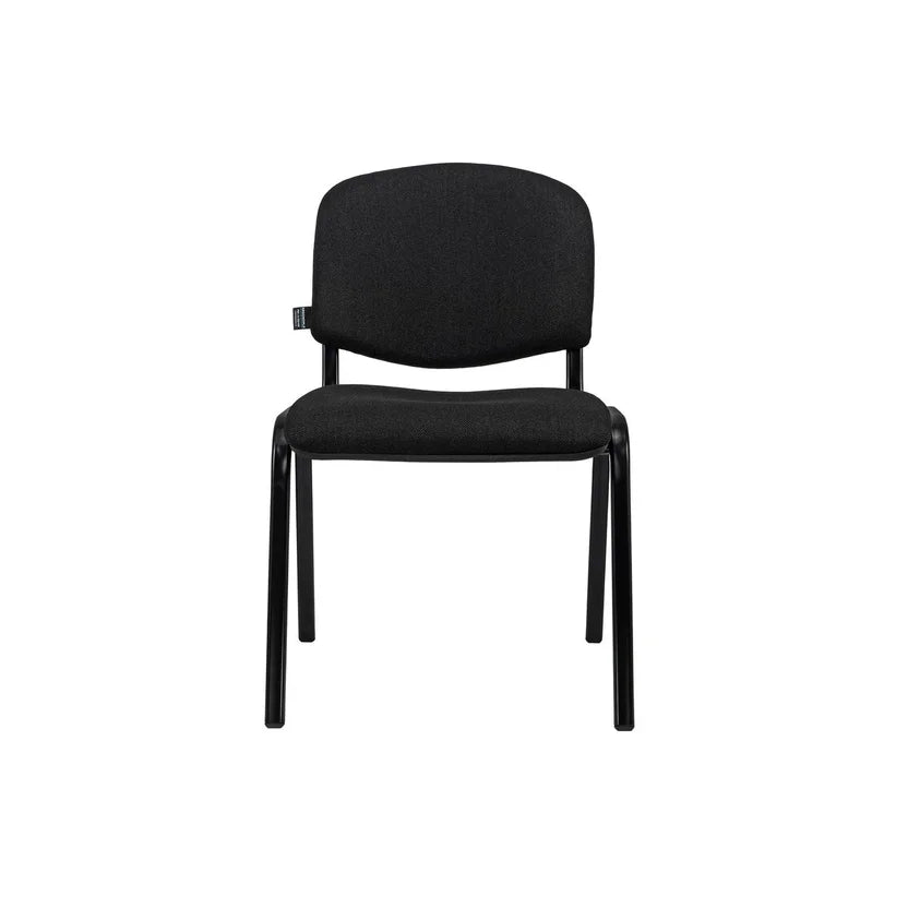 SILLA INTERLOCUTORA TAPIZADA NEGRA