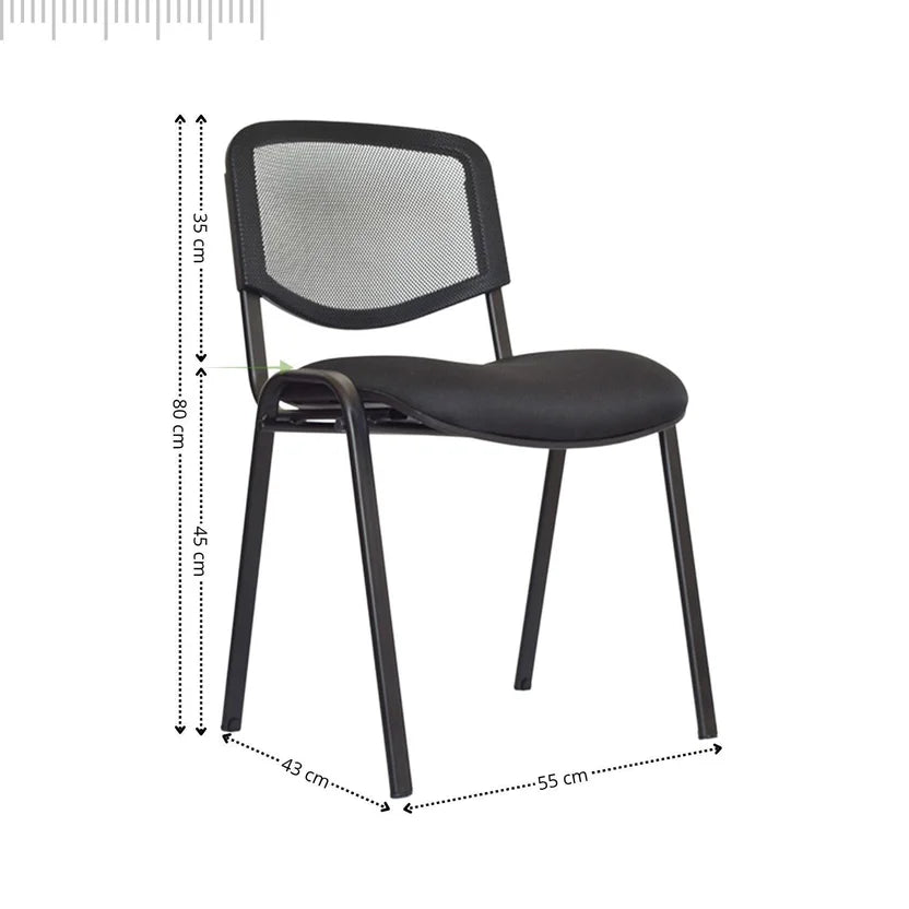 SILLA ISOCELES ESP MALLA NEGRA