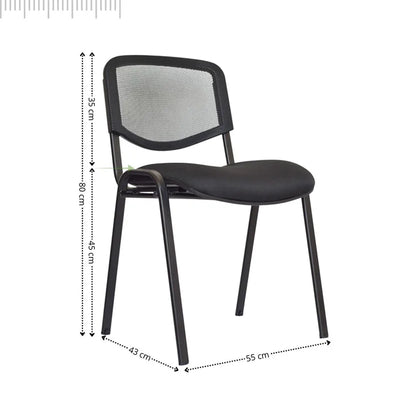 SILLA ISOCELES ESP MALLA NEGRA