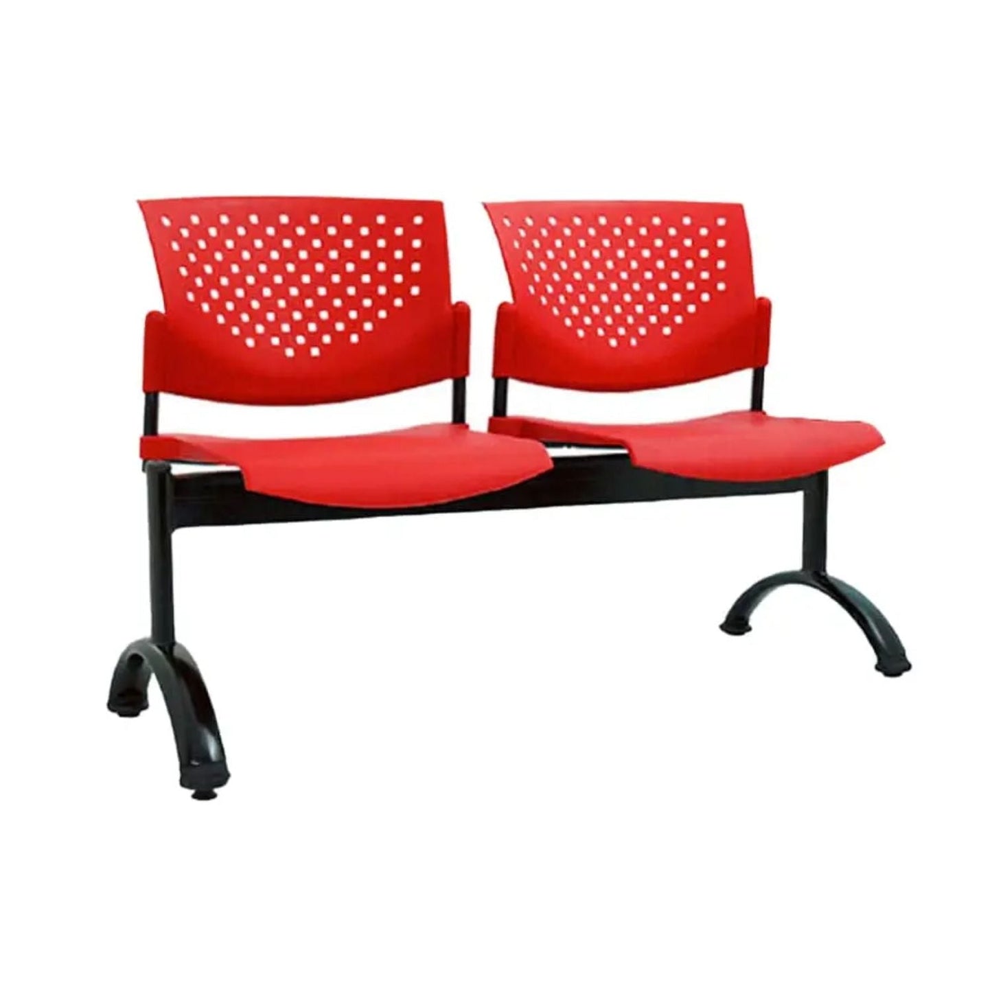 Silla Tandem 2 Puestos Base Negra Tobu