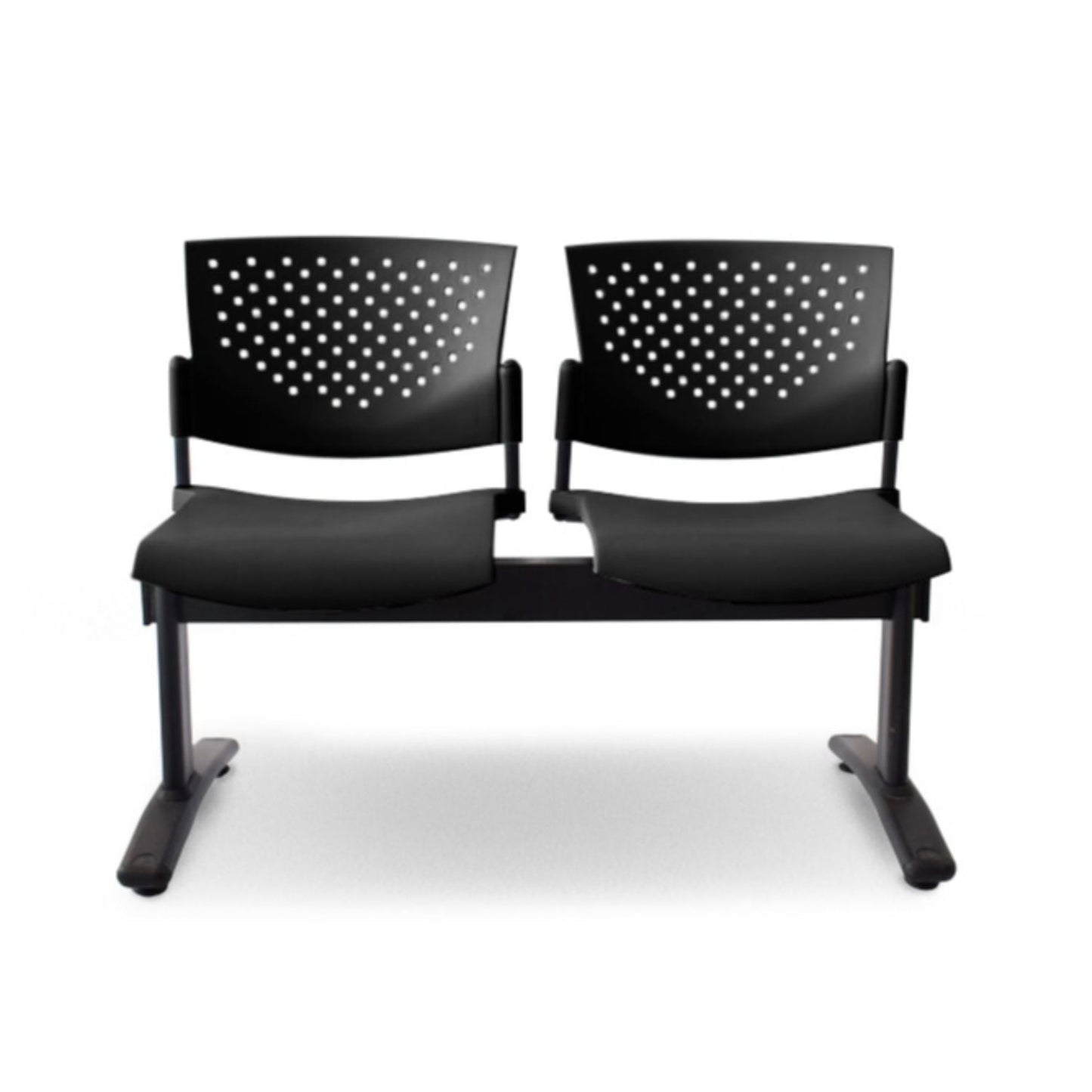 Silla Tandem 2 Puestos Base Negra Tobu