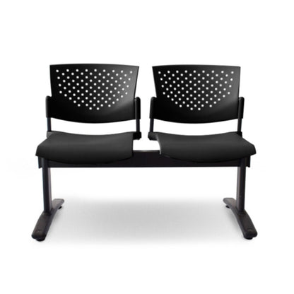 Silla Tandem 2 Puestos Base Negra Tobu