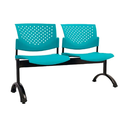 Silla Tandem 2 Puestos Base Negra Tobu