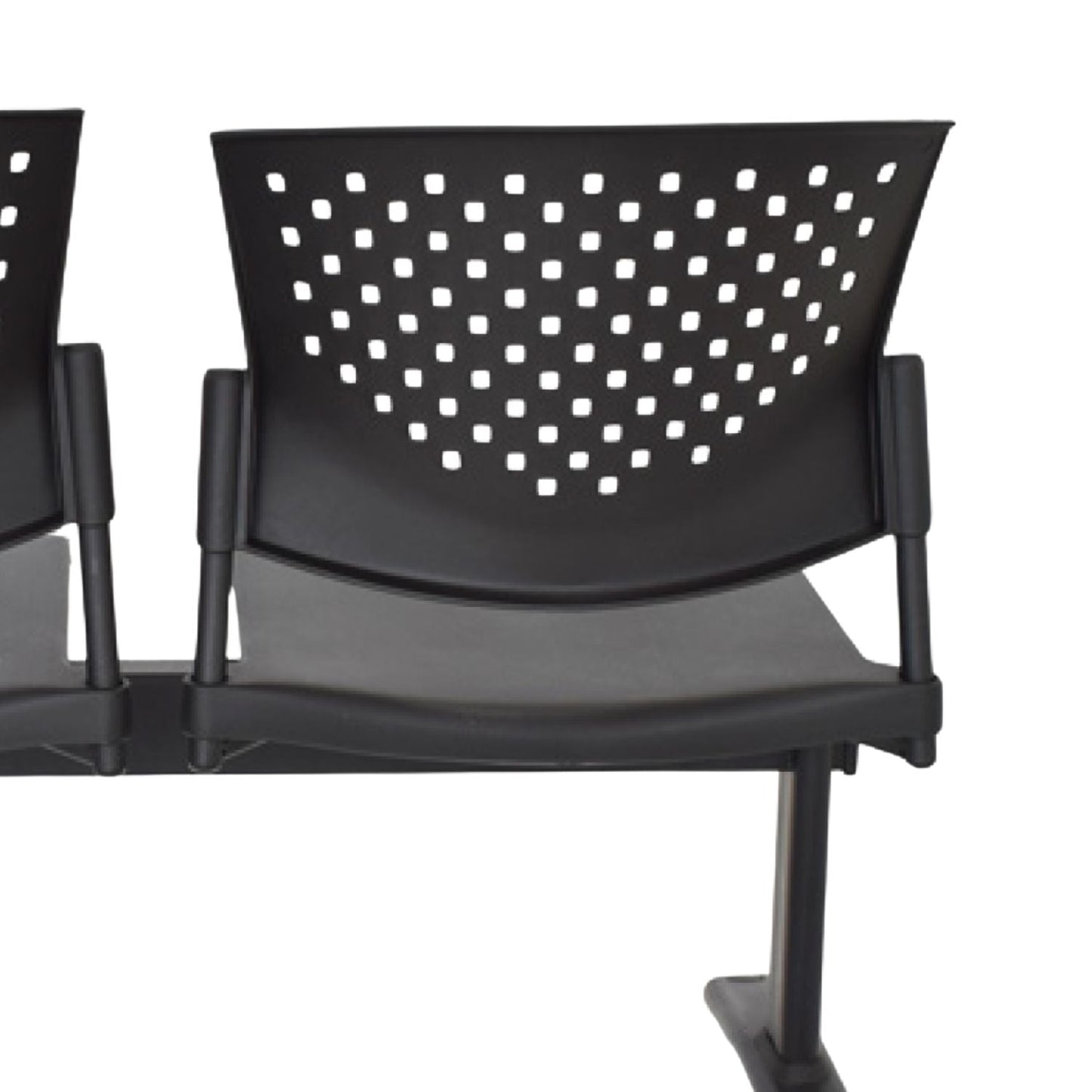 Silla Tandem 2 Puestos Base Negra Tobu