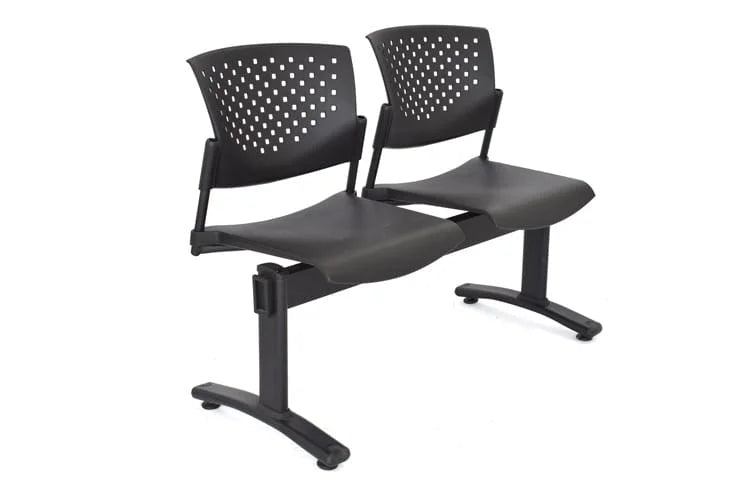 Silla Tandem 2 Puestos Base Negra Tobu