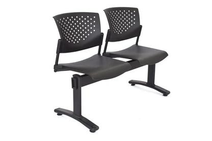 Silla Tandem 2 Puestos Base Negra Tobu