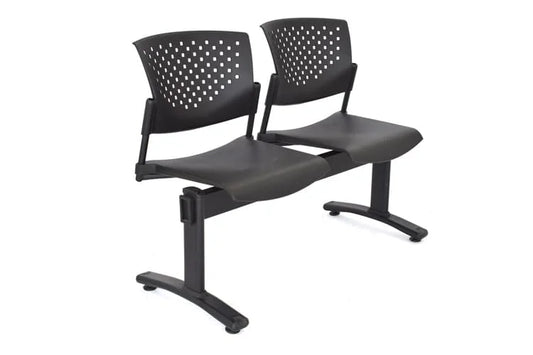 Silla Tandem 2 Puestos Base Negra Tobu