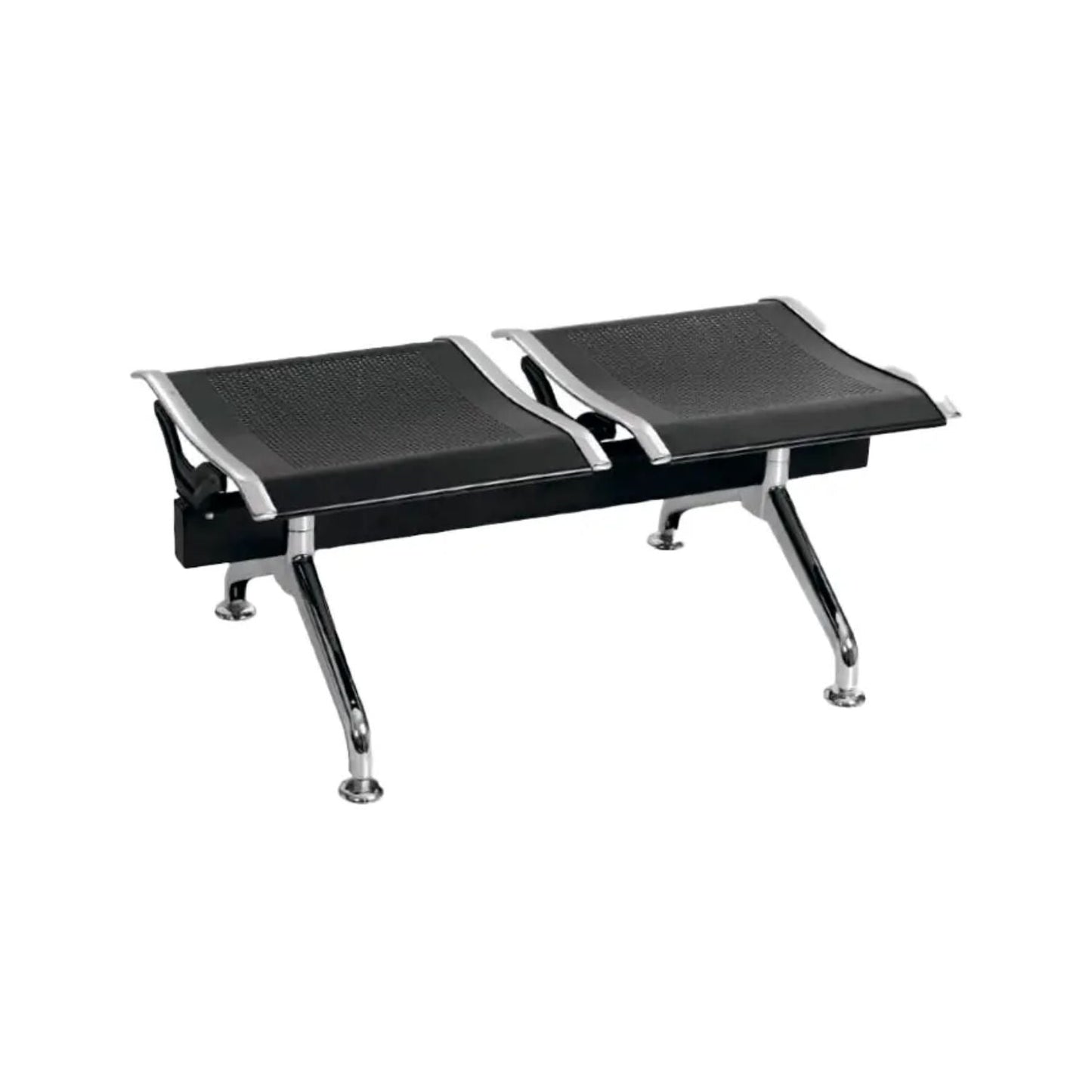 Silla Tandem 2 Puestos Gris Sin espaldar