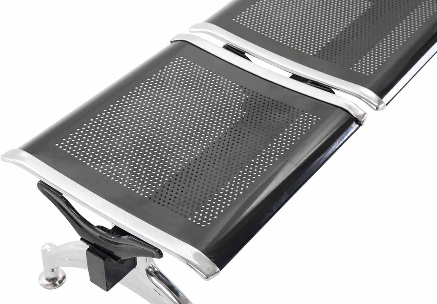 Silla Tandem 2 Puestos Gris Sin espaldar