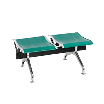 Silla Tandem 2 Puestos Gris Sin espaldar