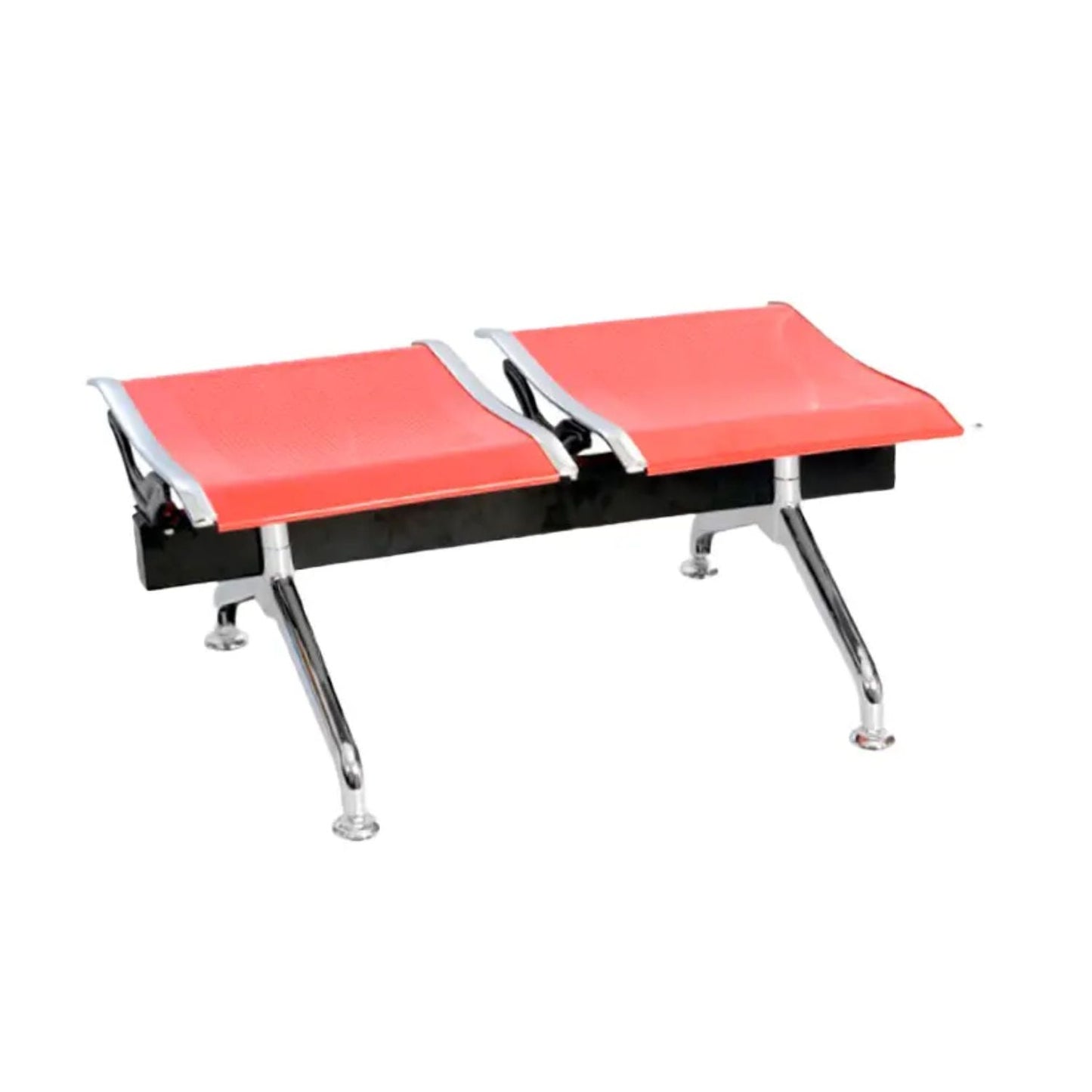 Silla Tandem 2 Puestos Gris Sin espaldar