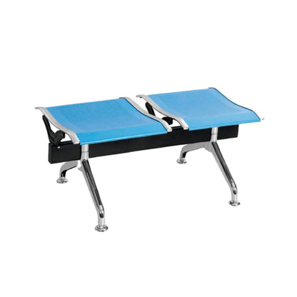Silla Tandem 2 Puestos Gris Sin espaldar