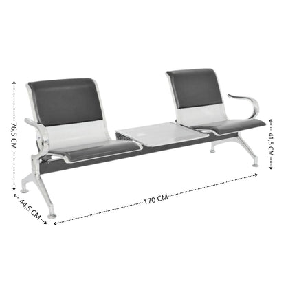 Silla Tandem 2X1 Mesa Tapizado