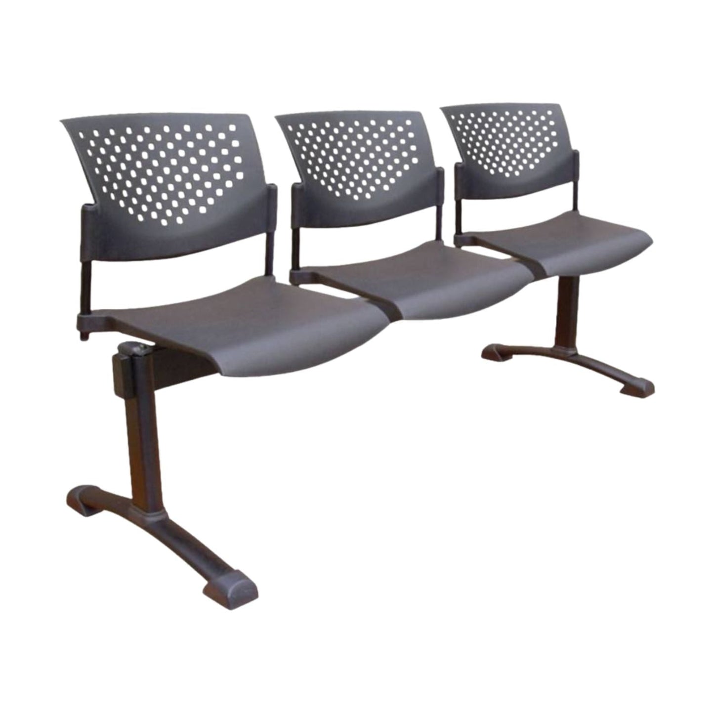 Silla Tandem 3 Puestos Base Negra Tobu