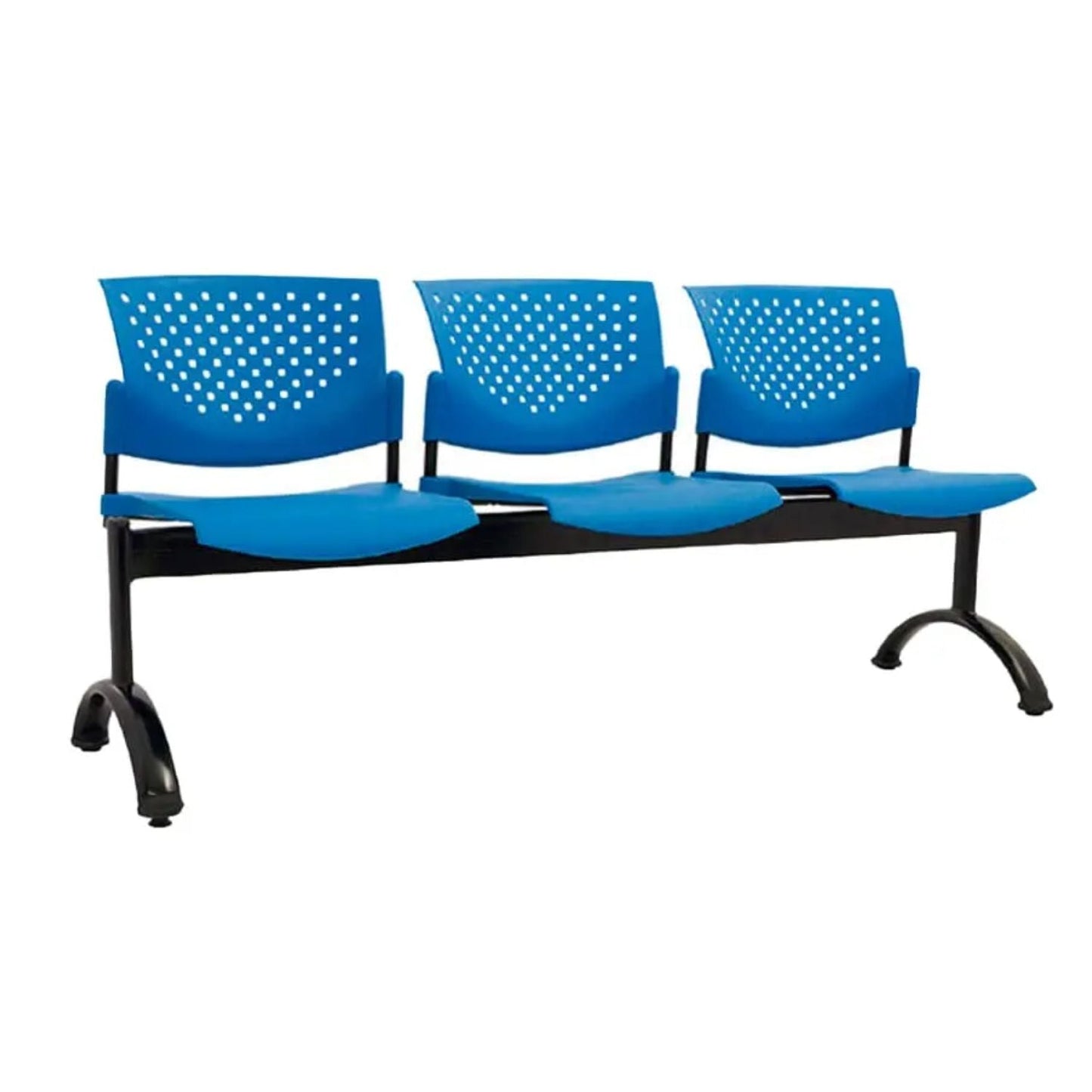 Silla Tandem 3 Puestos Base Negra Tobu